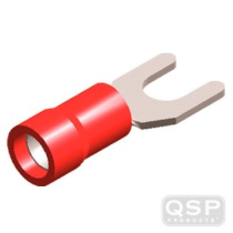 Kabelskor ''U'' Isolerade Röd M5 (5st) QSP Products